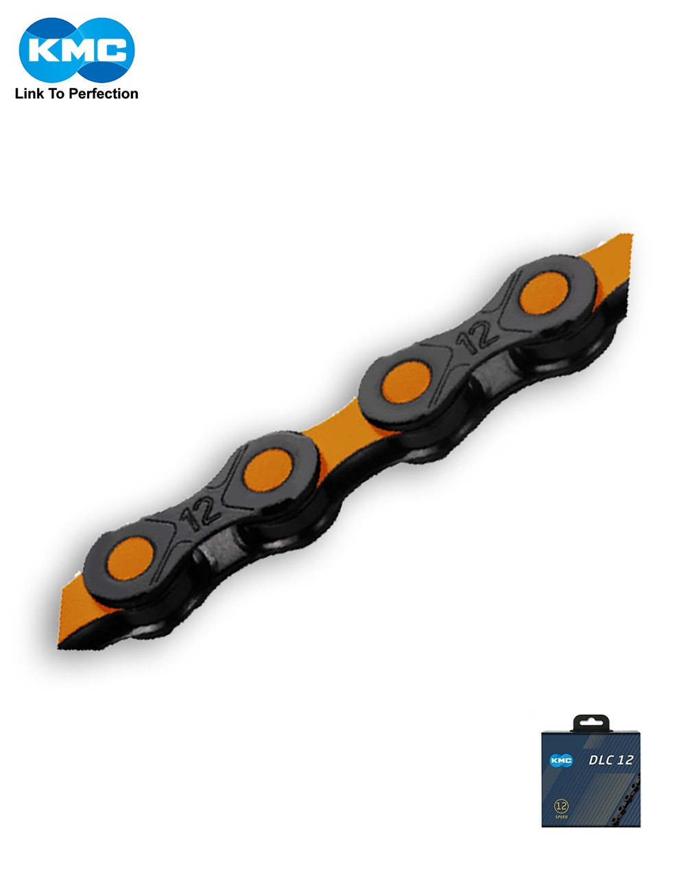 kmc dlc chain 12speed orange